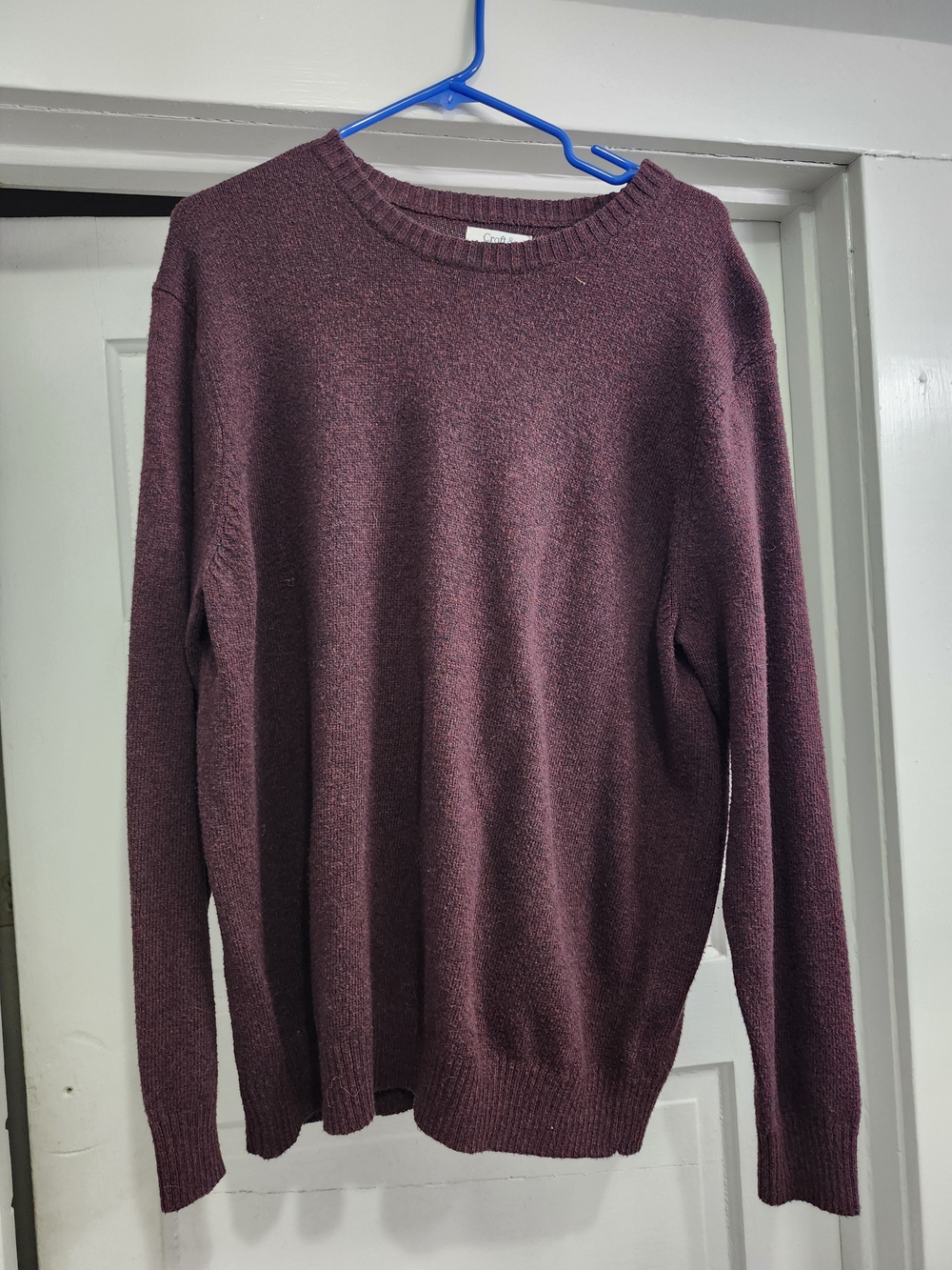 croft & barrow Men's Crewneck Sweater - Burgundy Plum